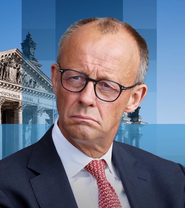 Kanzler Friedrich Merz vor dem Reichtagsgebäude 