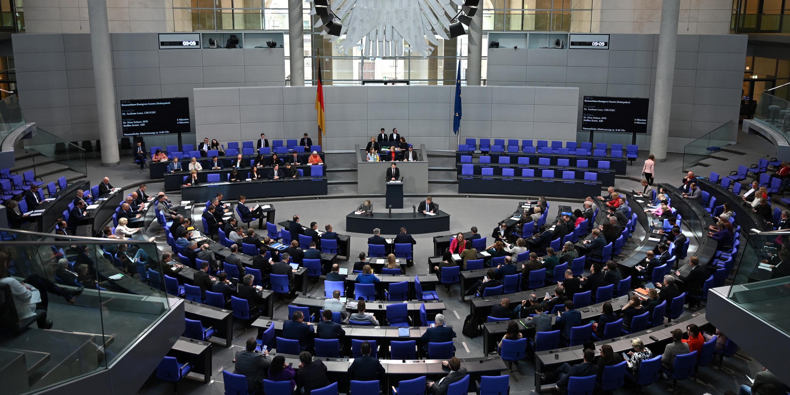 Eine Plenardebatte im Bundestag