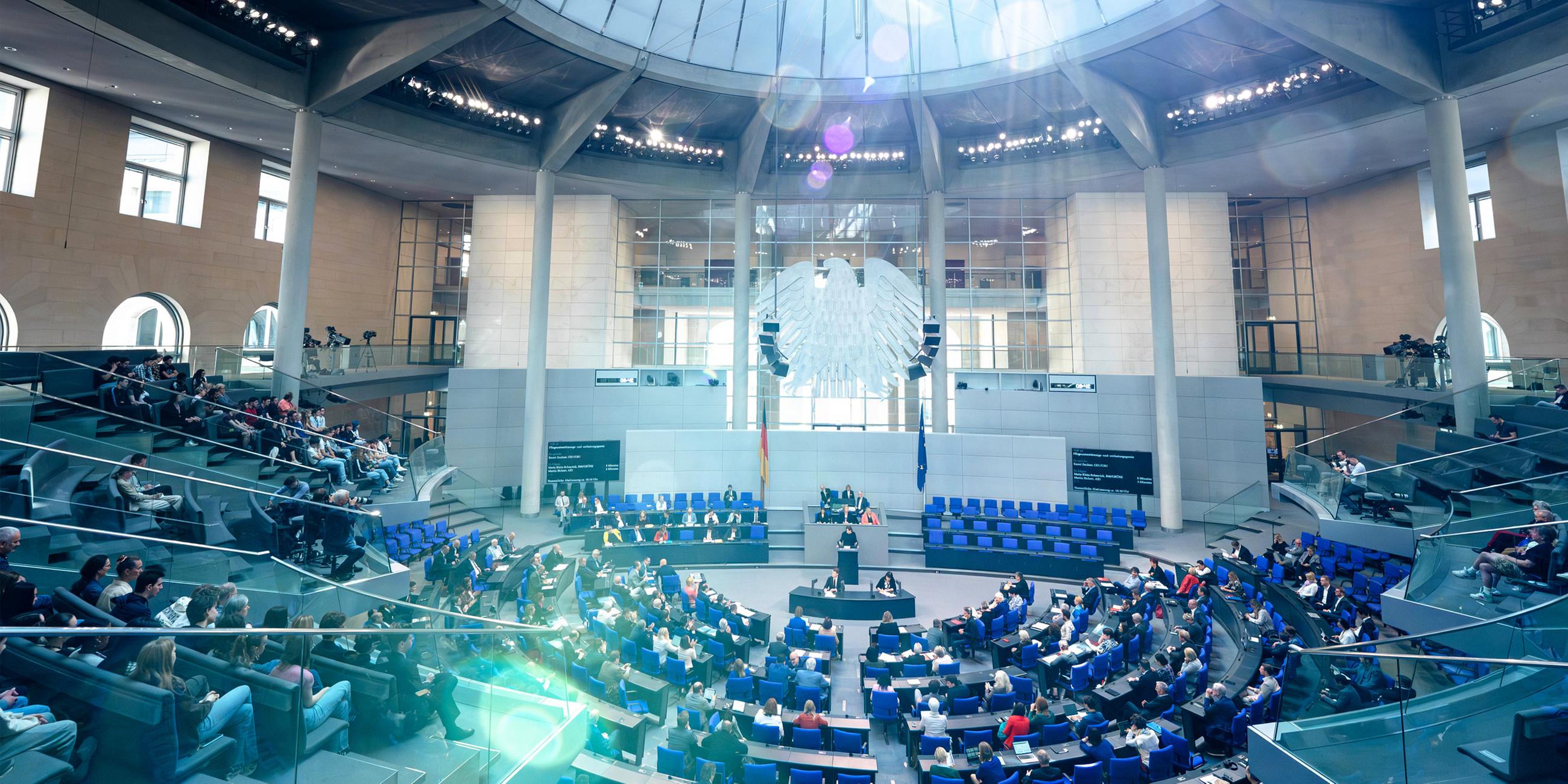 Plenarsaal im Rahmen der Sitzung des Deutschen Bundestag in Berlin