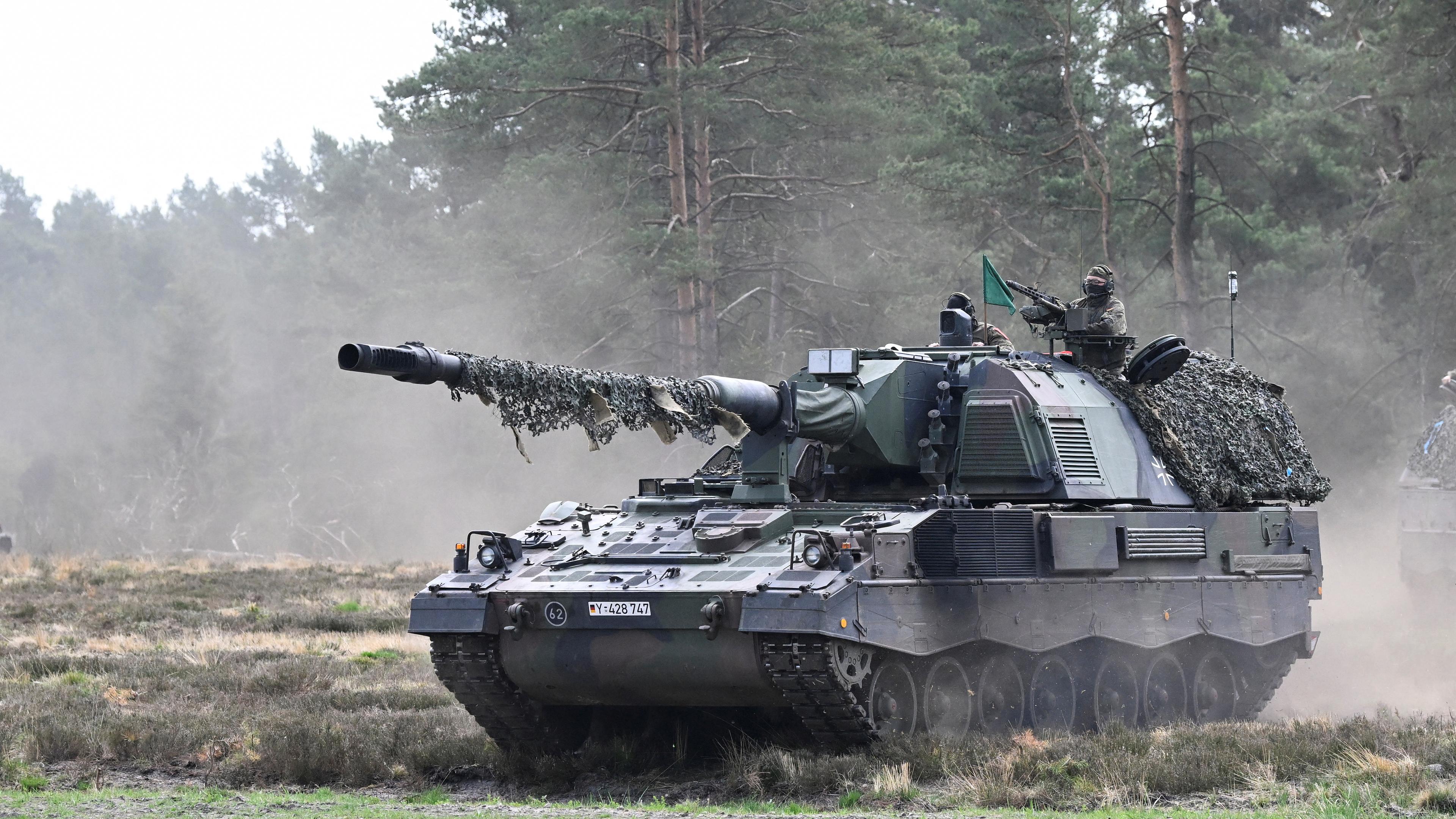 Panzer auf einem Bundeswehrstützpunkt, aufgenommen am 0.05.2022 in Münster