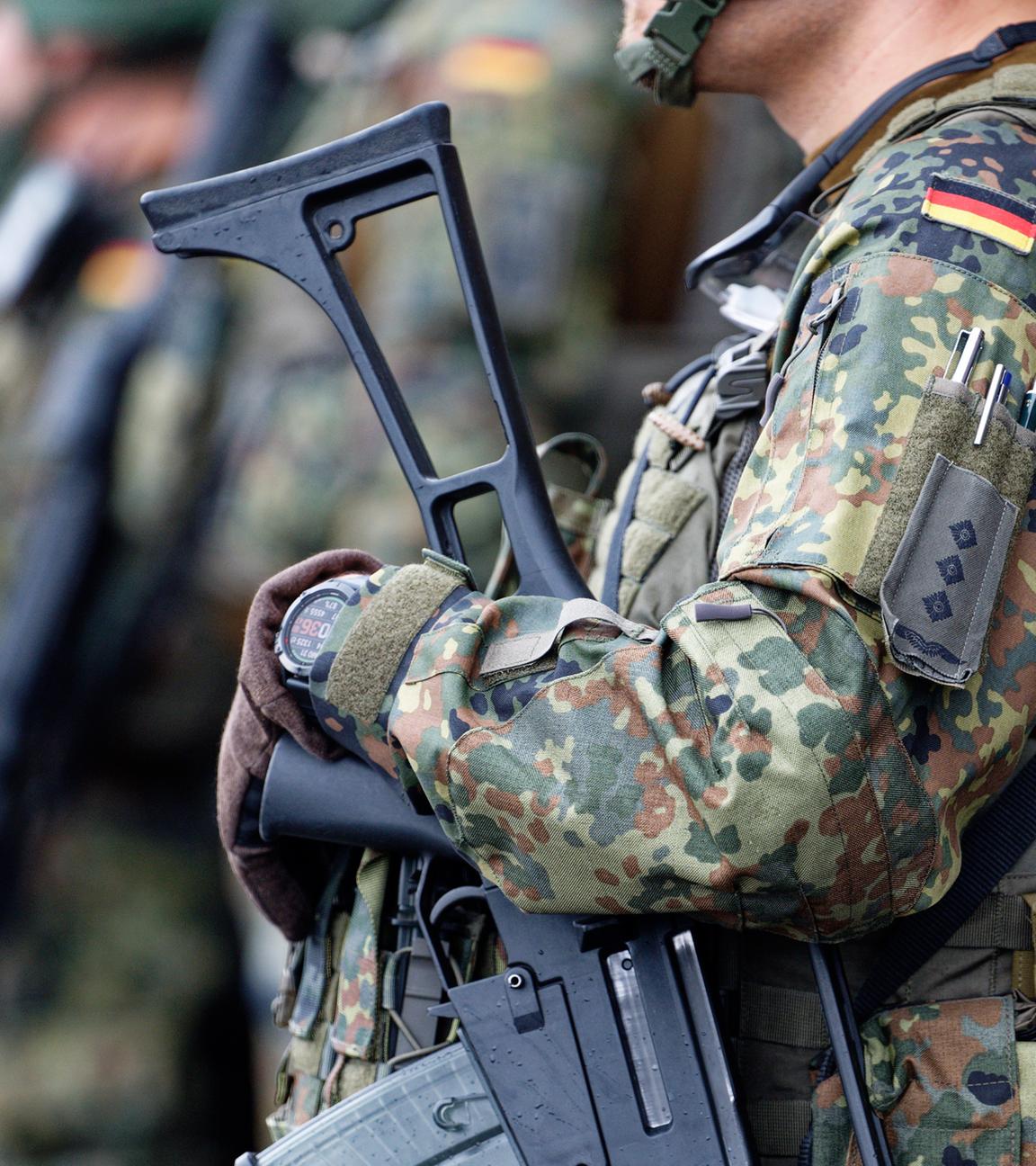 Bundeswehr-Soldaten in Rheinbach (Nordrhein-Westfalen), aufgenommen am 24.10.2023 in Münster