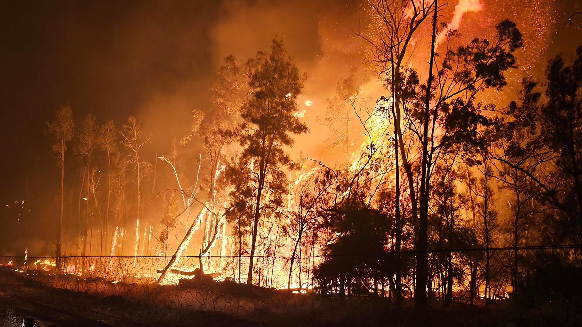 Buschbrände in Queensland (Australien), aufgenommen am 23.10.2023