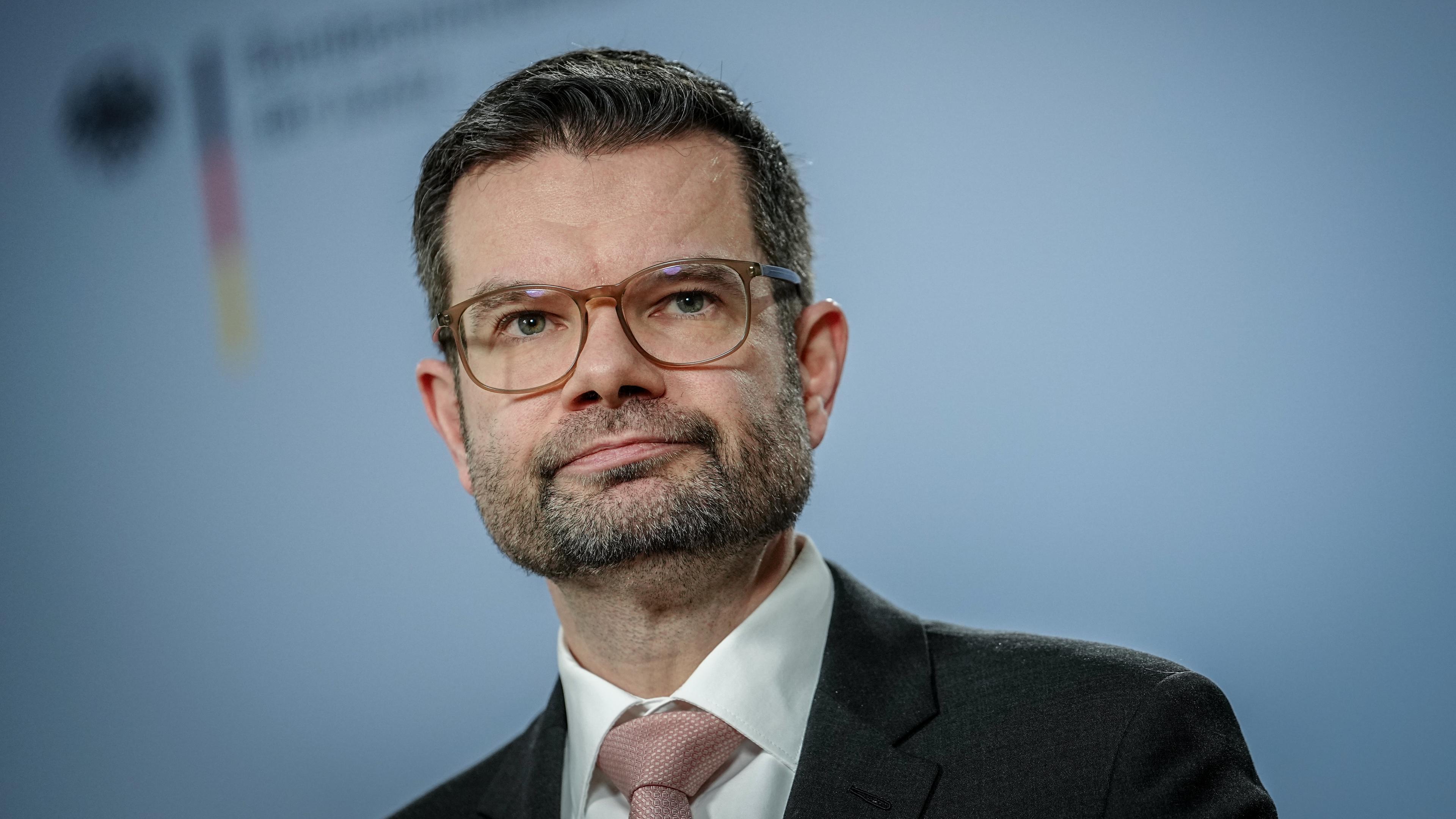 Marco Buschmann (FDP), Bundesminister der Justiz, bei einer Pressekonferenz