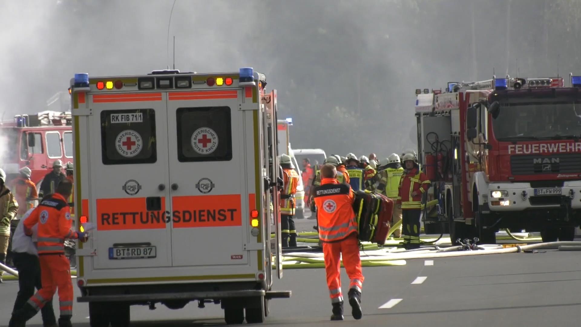 Busunglück auf der A9