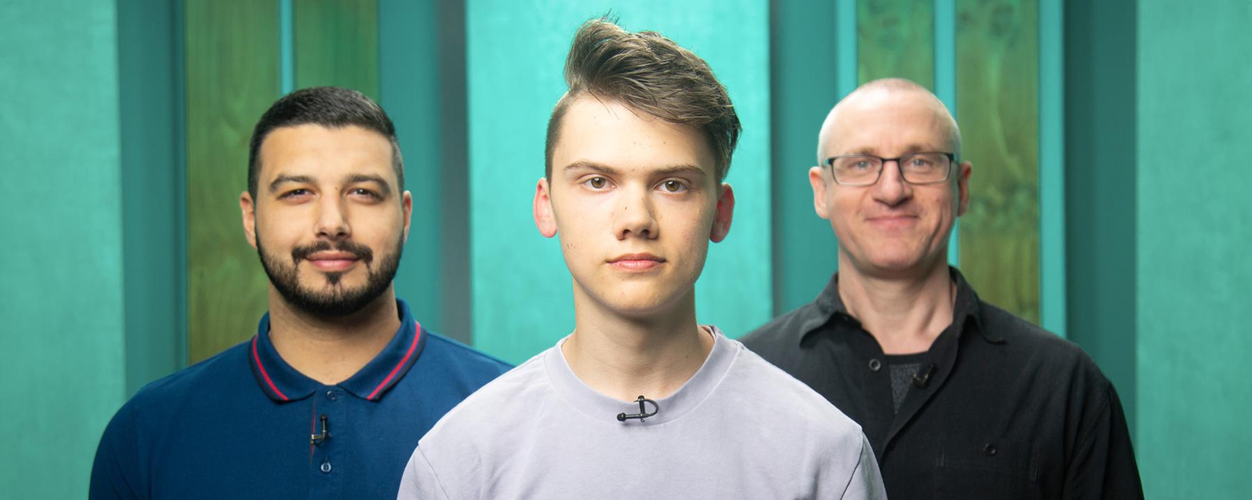 Gäste: Noel, Georg, Behnam Teimouri. Halbtotal.