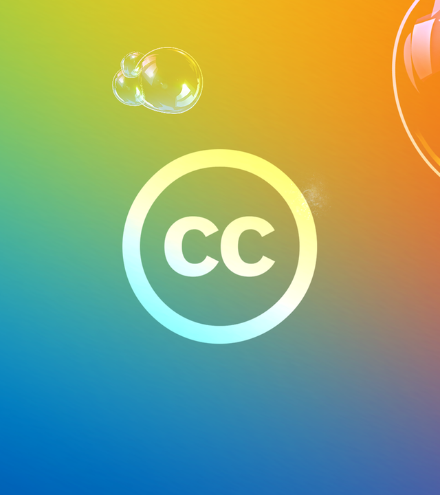 Das ZDFtivi-Design: Ein Regenbogen-Hintergrund mit Seifenblasen