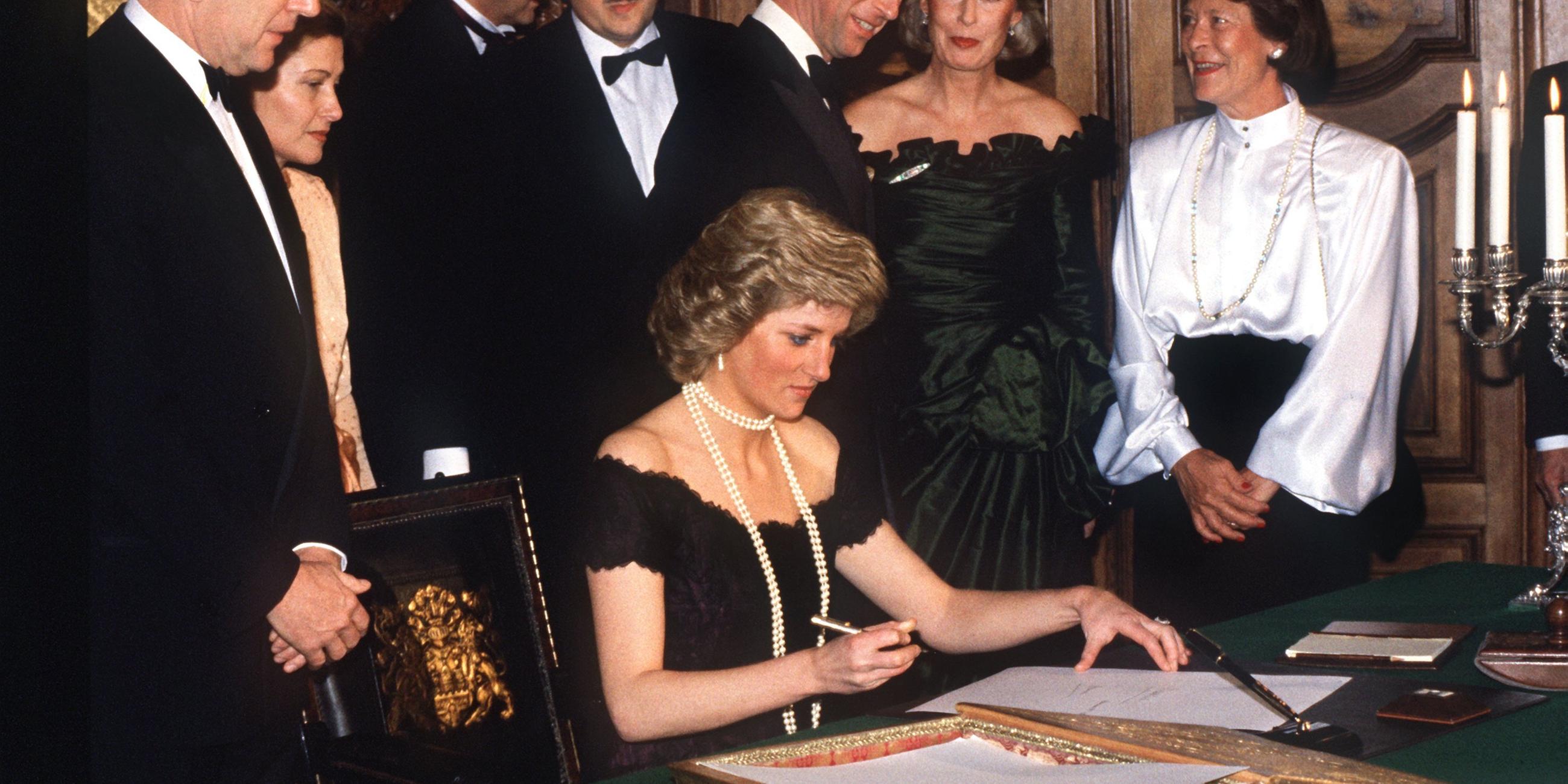Prinz Charles und Lady Diana in Hamburg im Jahr 1987