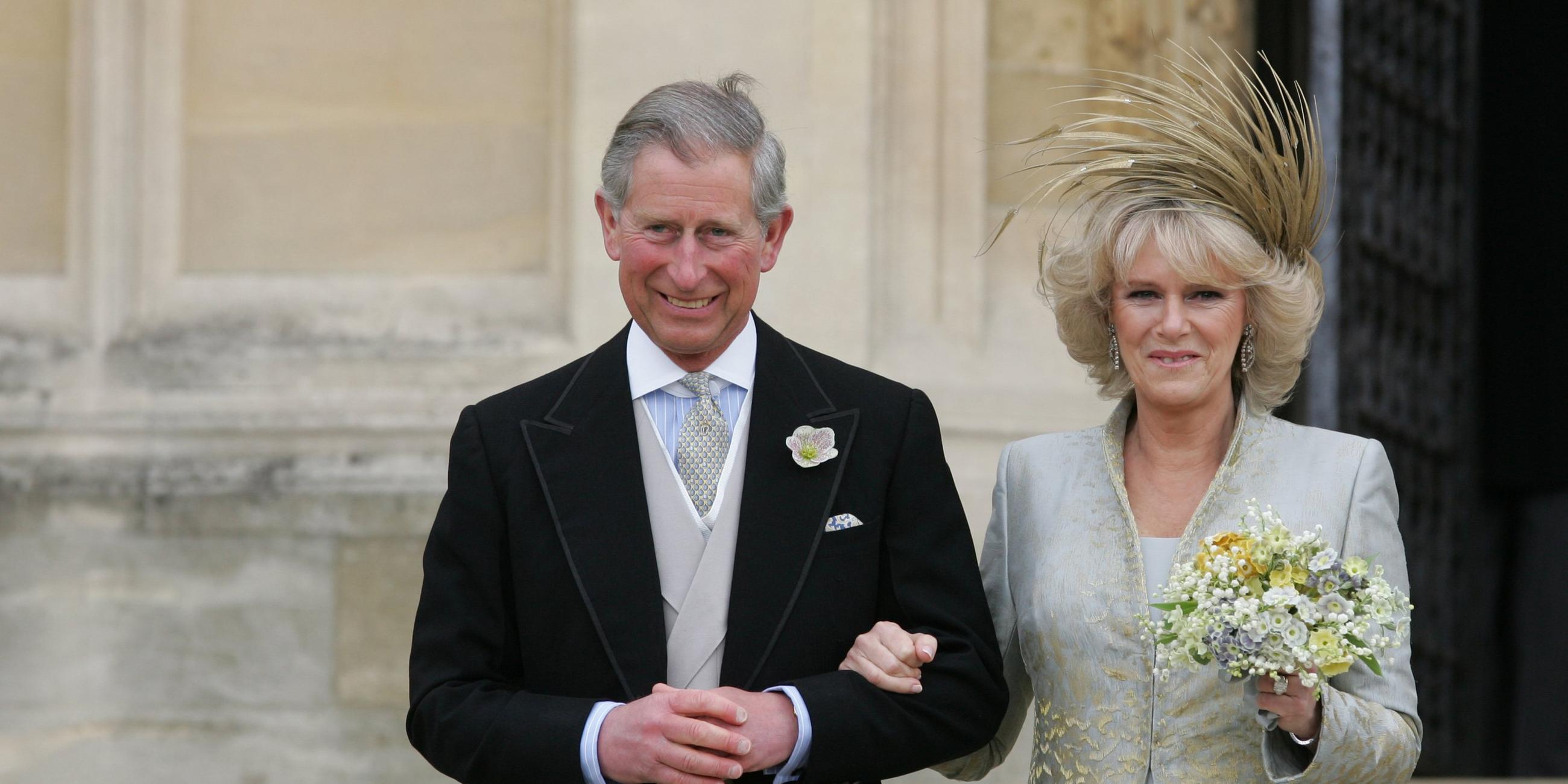 Prinz Charles und Camilla Parker Bowles nach ihrer Hochzeit am 9. April 2005