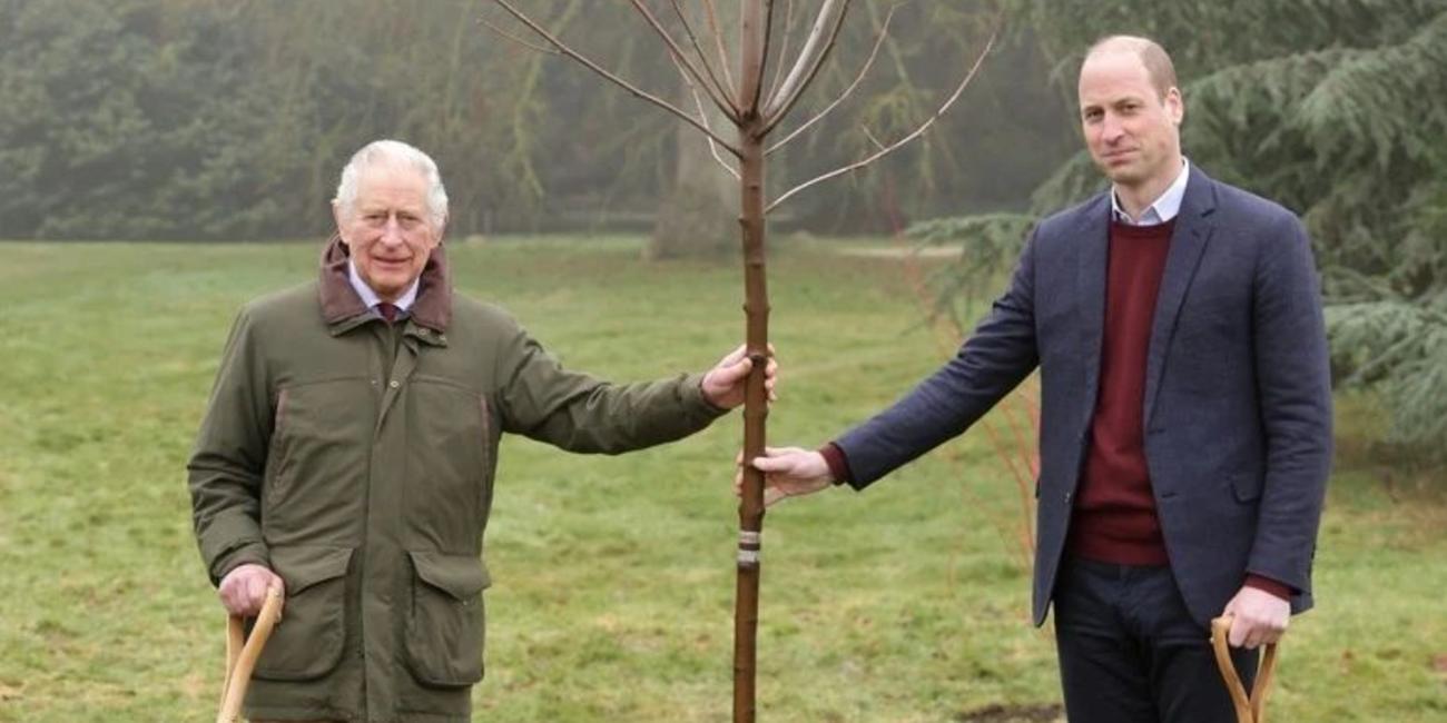 Köig Charles und Prinz William pflanzen den letzten Baum von 3 Millionen Bäumen, die im Rahmen einer Initiative im Namen von Königin Elizabeth II. gepflanzt wurden