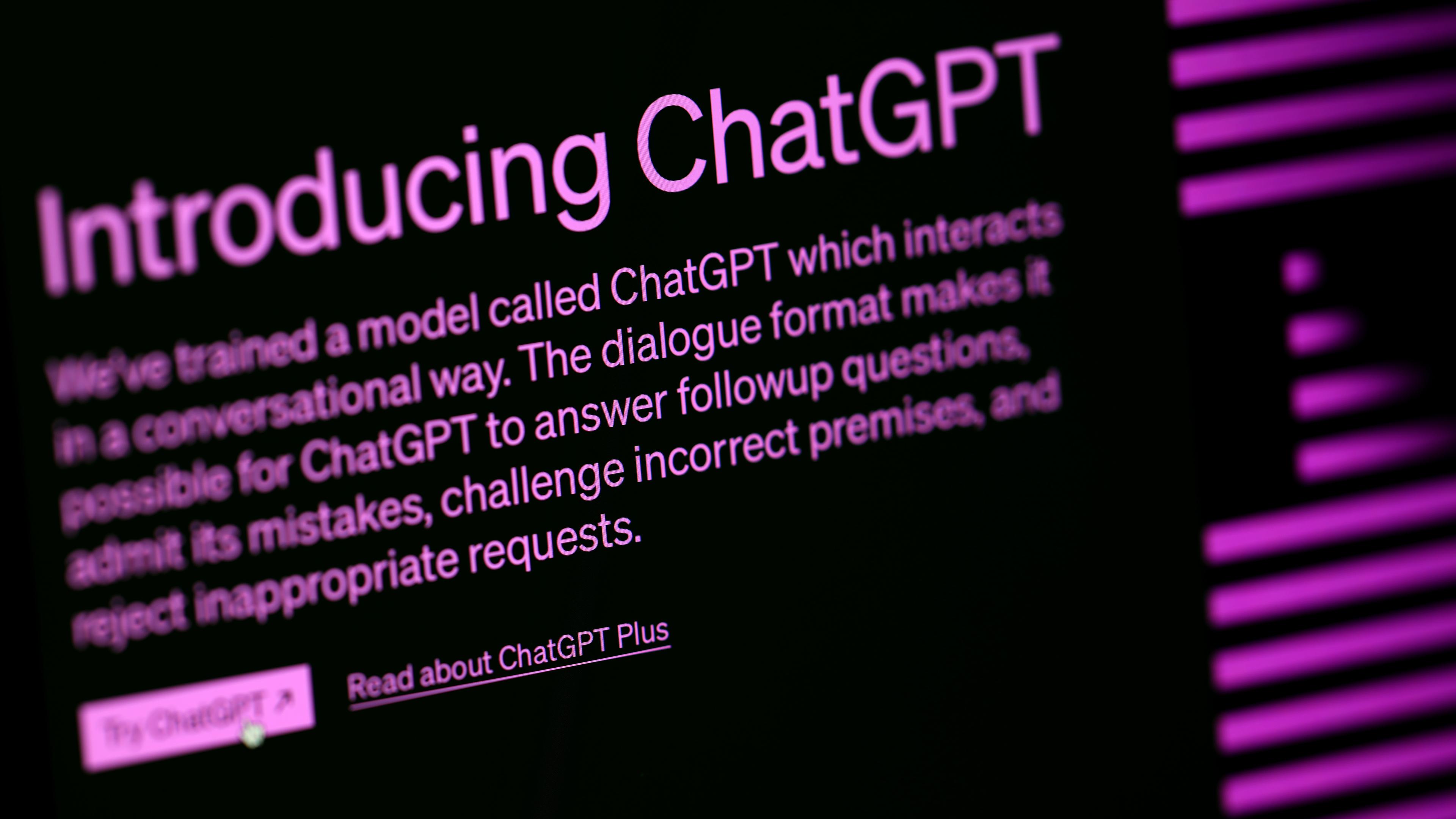Die Ansicht der Chat GPT Website