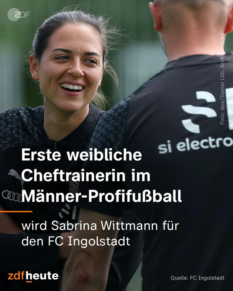 Erste weibliche Cheftrainerin im Männer-Profifußball wird Sabrina Wittmann für den FC Ingolstadt