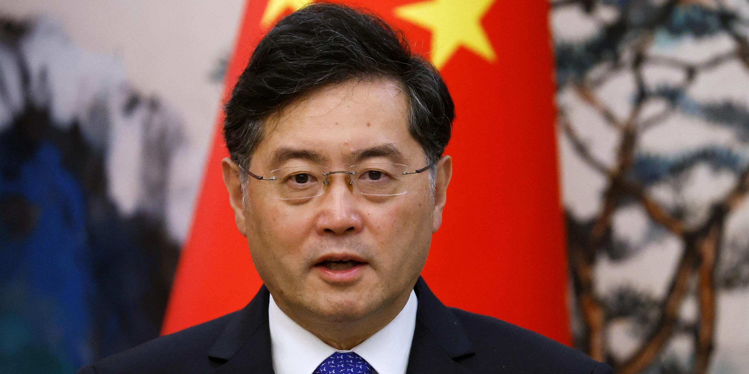 Chinesischer Außenminister Qin Gang, aufgenommen am 23.05.2023 in Peking (China)