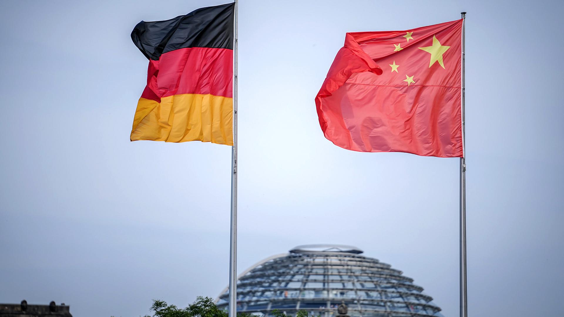 China Deutschland Fahnen