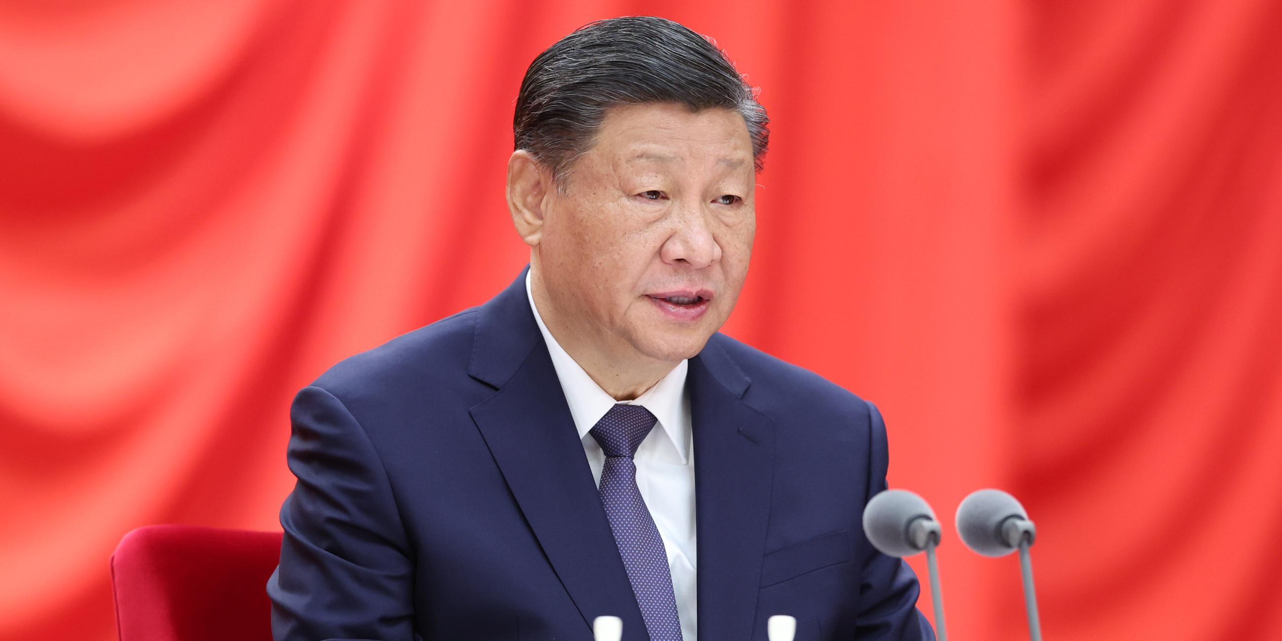 Der chinesische Präsident Xi Jinping spricht auf einer Plenarsitzung der 20. Zentralen Kommission für Disziplinaraufsicht in Peking.
