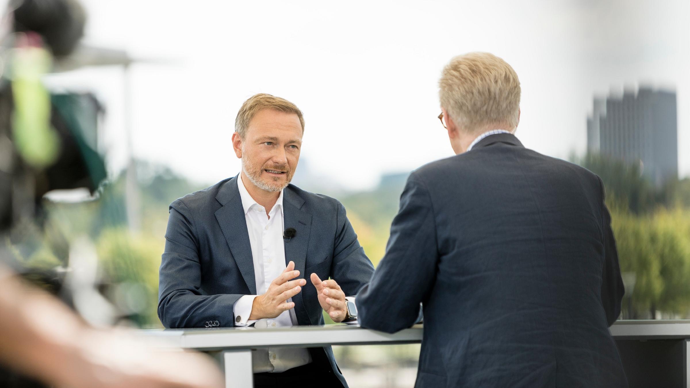 Christian Lindner im ZDF-Sommerinterview mit Theo Koll