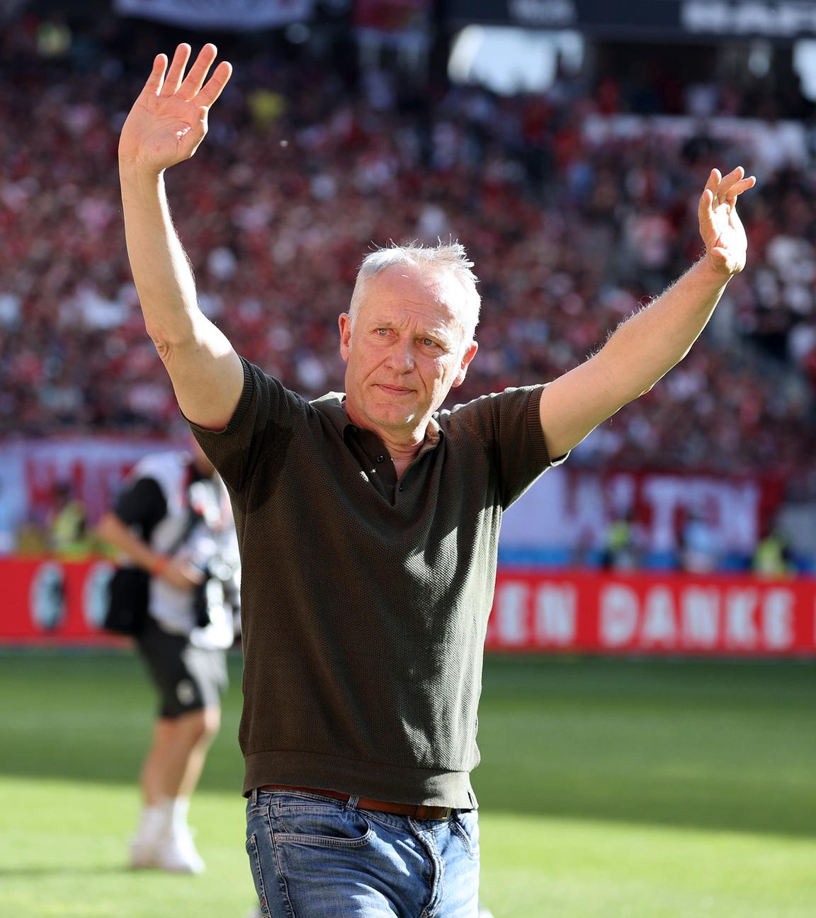 Christian Streich, Trainer SC Freiburg verabschiedet sich