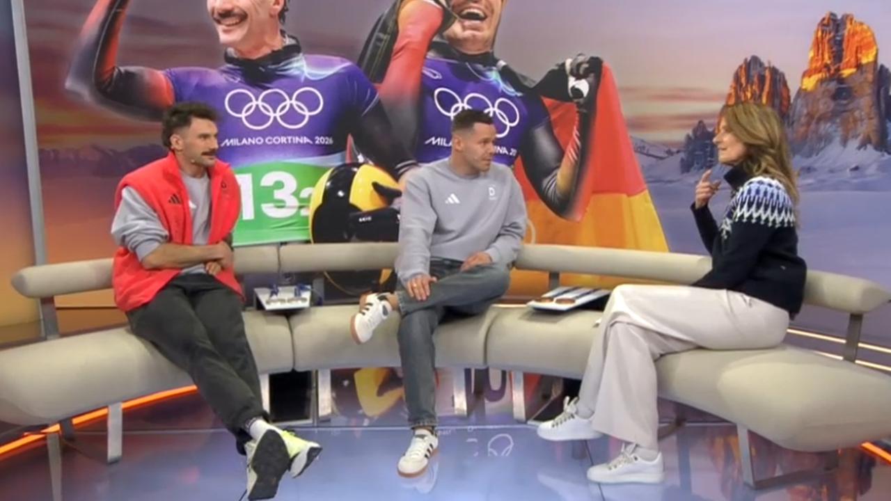 Skeleton-Piloten Axel Jungk und Christopher Grotheer sind im ZDF Olympia-Studio