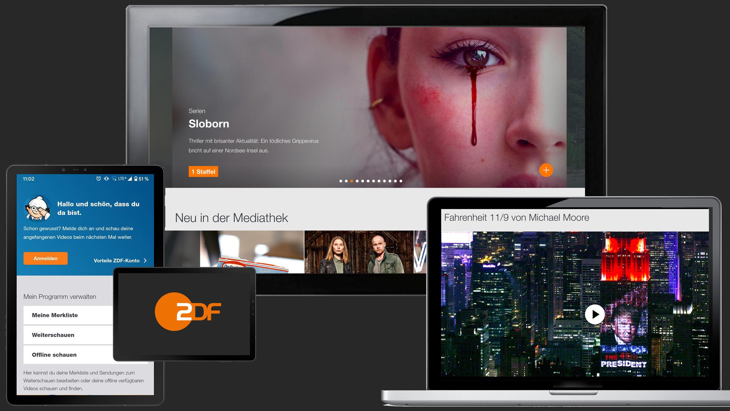 "ZDFmediathek: Rekordsommer für die ZDFmediathek": Screenshot aus der ZDFmediathek.