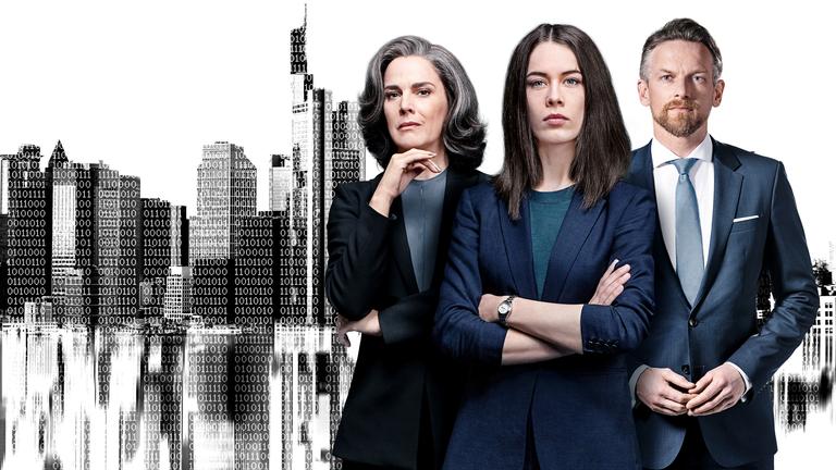 "Bad Banks": Christelle Leblanc (Désirée Nosbusch), Jana Liekam (Paula Beer), Gabriel Fenger (Barry Atsma)