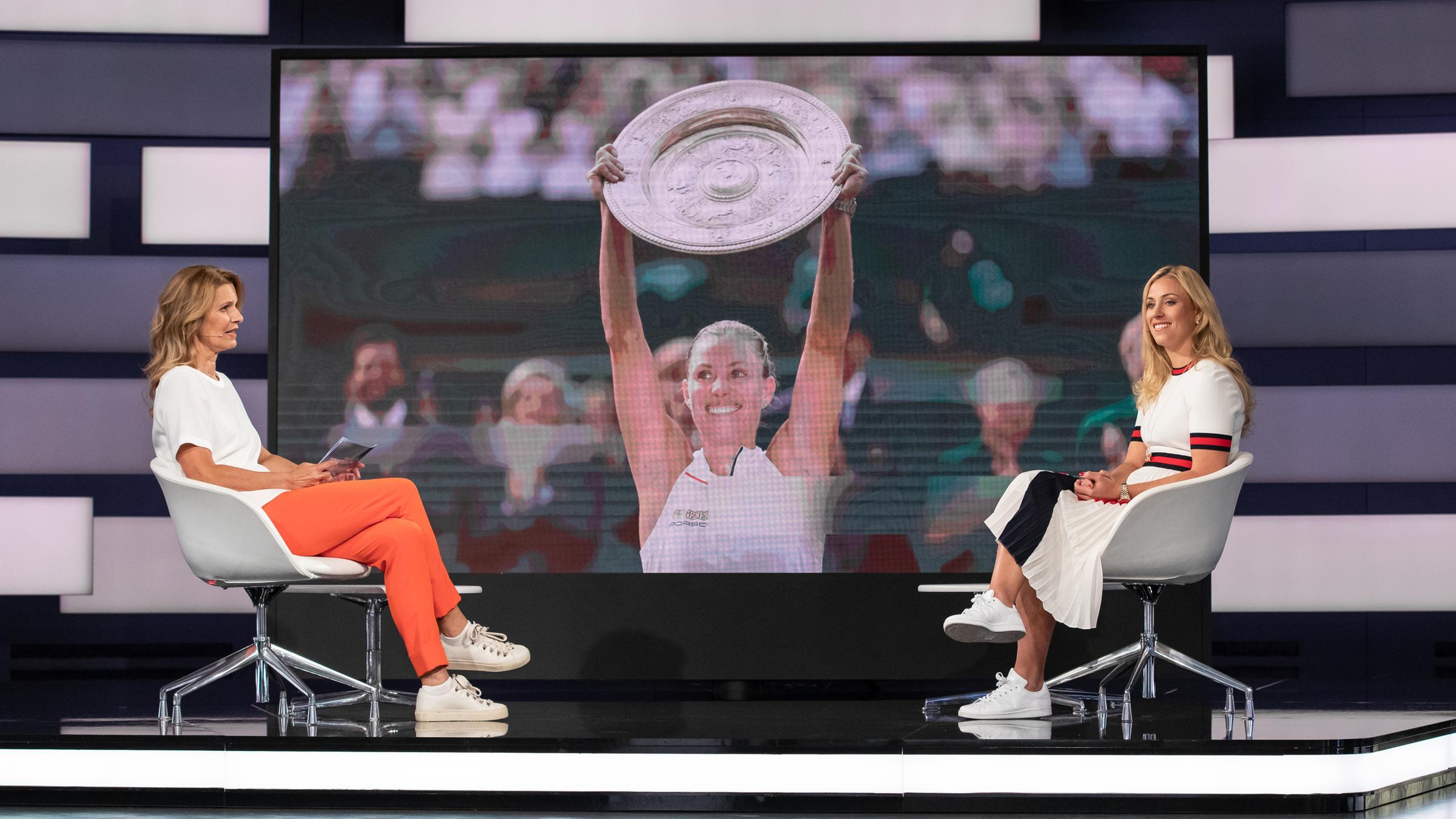 "Das aktuelle Sportstudio", 11.7.2020: Kathrin Müller Hohensten im Gespräch mit Angelique Kerber.