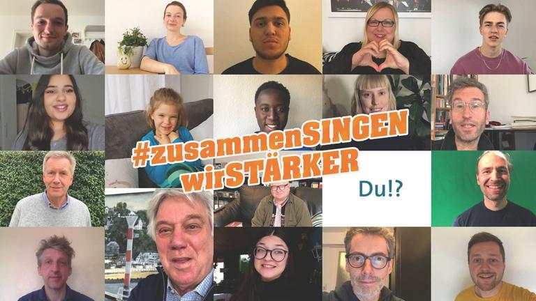 "OPUS KLASSIK 2020: Bildmontage mit Akteuren der Deutschen Chorjugend, Gewinner des Publikumspreises.