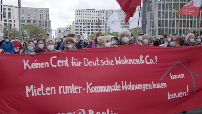 "WISO-Dokumentation: Markt Macht Mieten - der Kampf um bezahlbaren Wohnraum": Die Initiative: "Deutsche Wohnen und Co Enteignen".