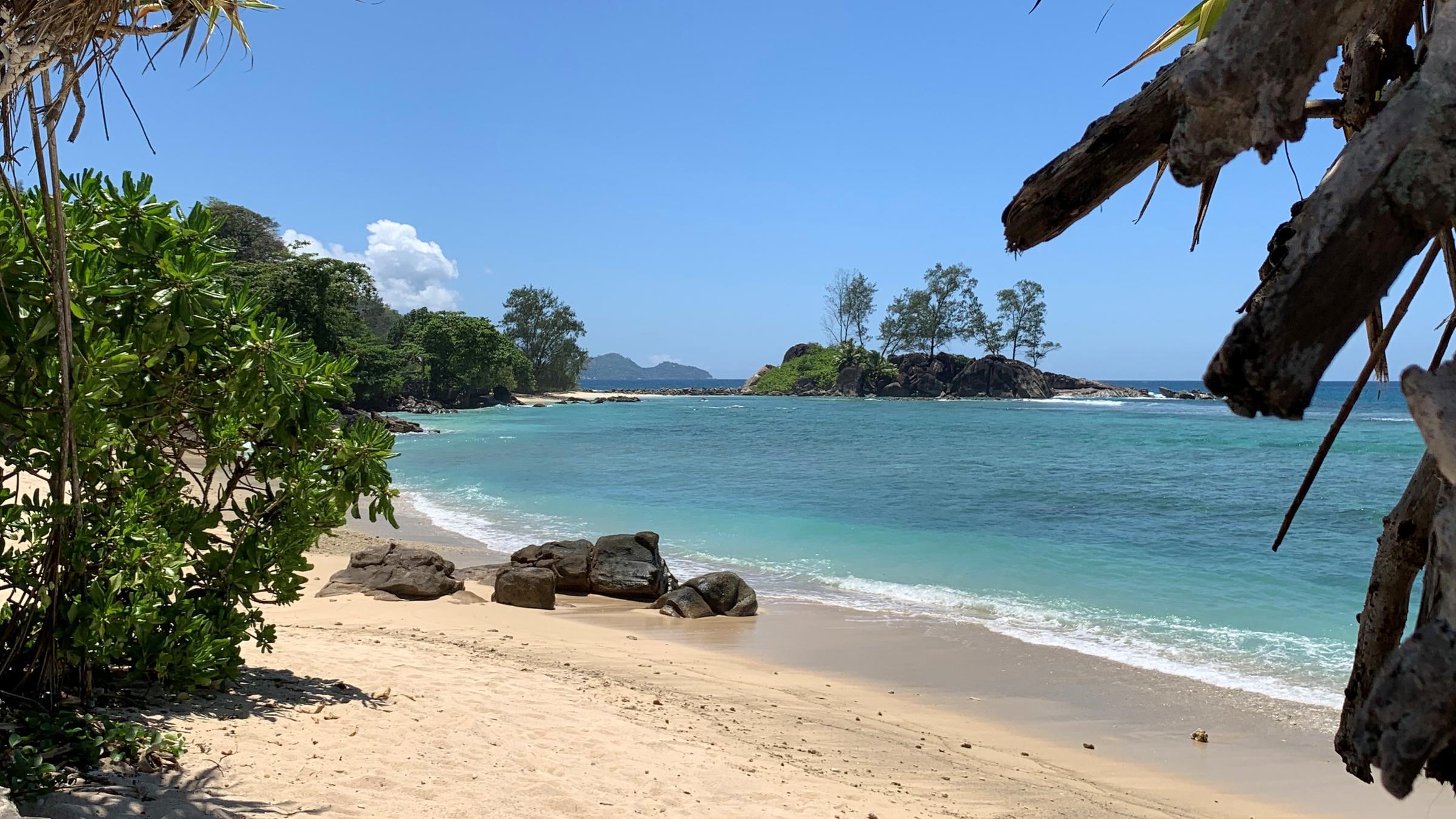 "Inseln im Indischen Ozean - Leben im bedrohten Paradies": Blick auf den Strand einer Seychelleninsel.