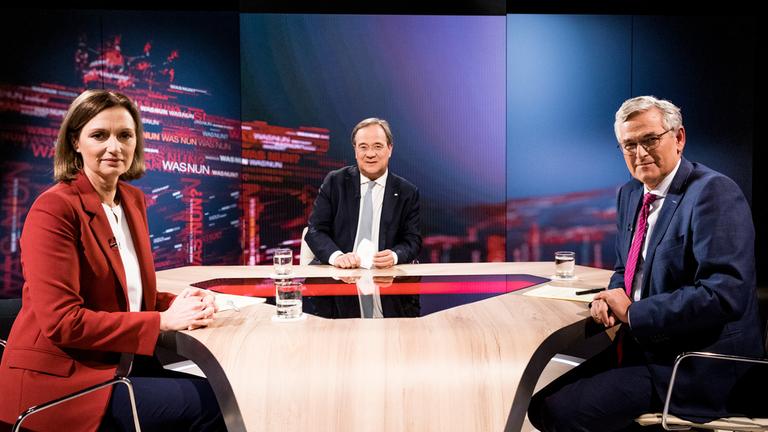  "Was nun? - Fragen an den neuen CDU-Vorsitzenden": Bettina Schausten, Armin Laschet, Peter Frey