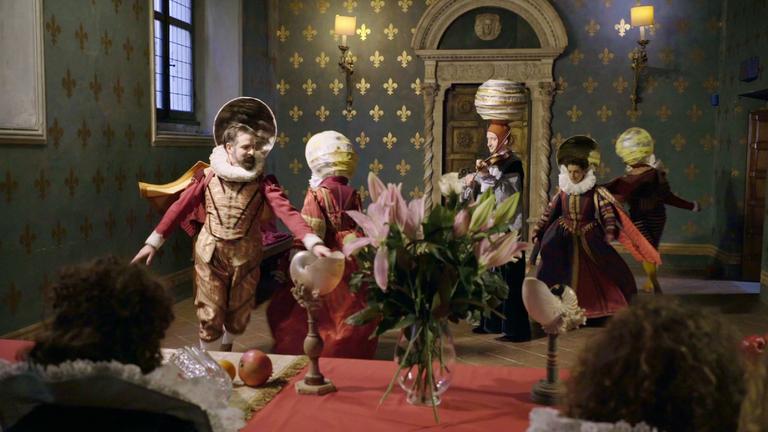 "Terra X: Galileo Galilei - Revolutionär der Wissenschaften": Spielszene: Eine Ballettvorführung der 4 Jupitermonde am Hof der Medici.