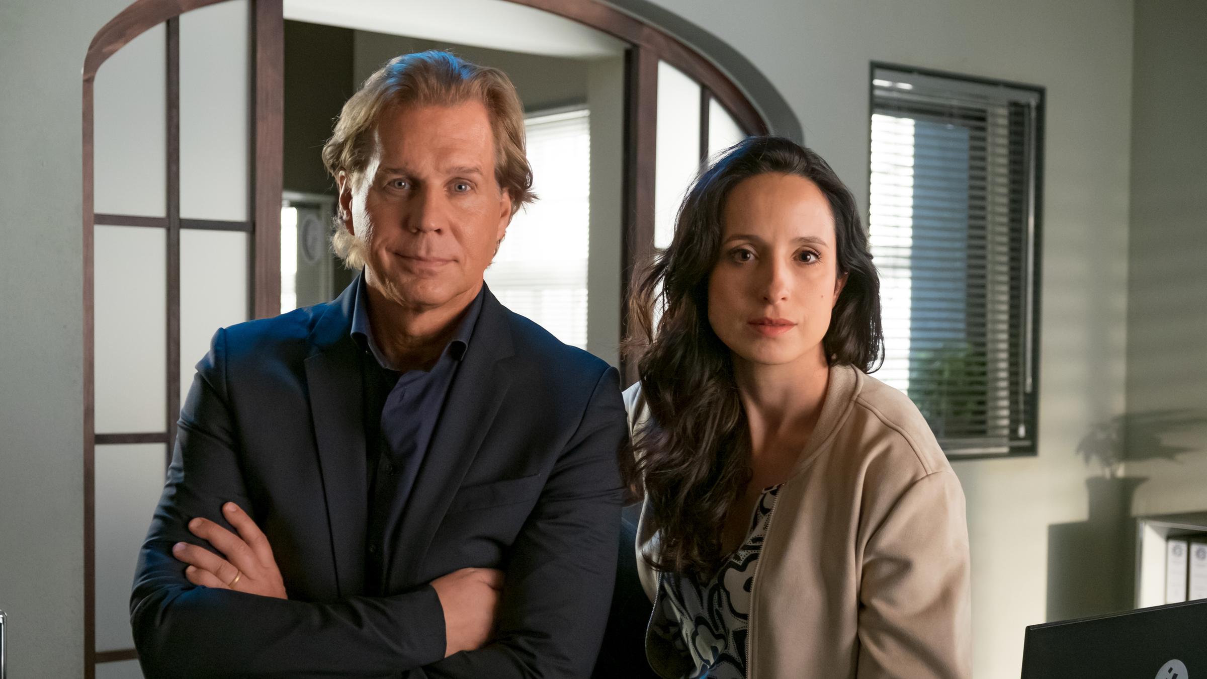 "Der Alte" - Drehstart: Caspar Bergmann (Thomas Heinze), Annabell Lorenz (Stephanie Stumph)