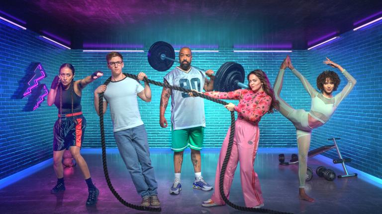 "Pumpen" (ZDFneo): Von links: Flora (Lo Rivera), Tom (Timur Bartels), Papis (Tino Führer), Mia (Lotte Becker), Shae (Taynara Silva-Wolf)