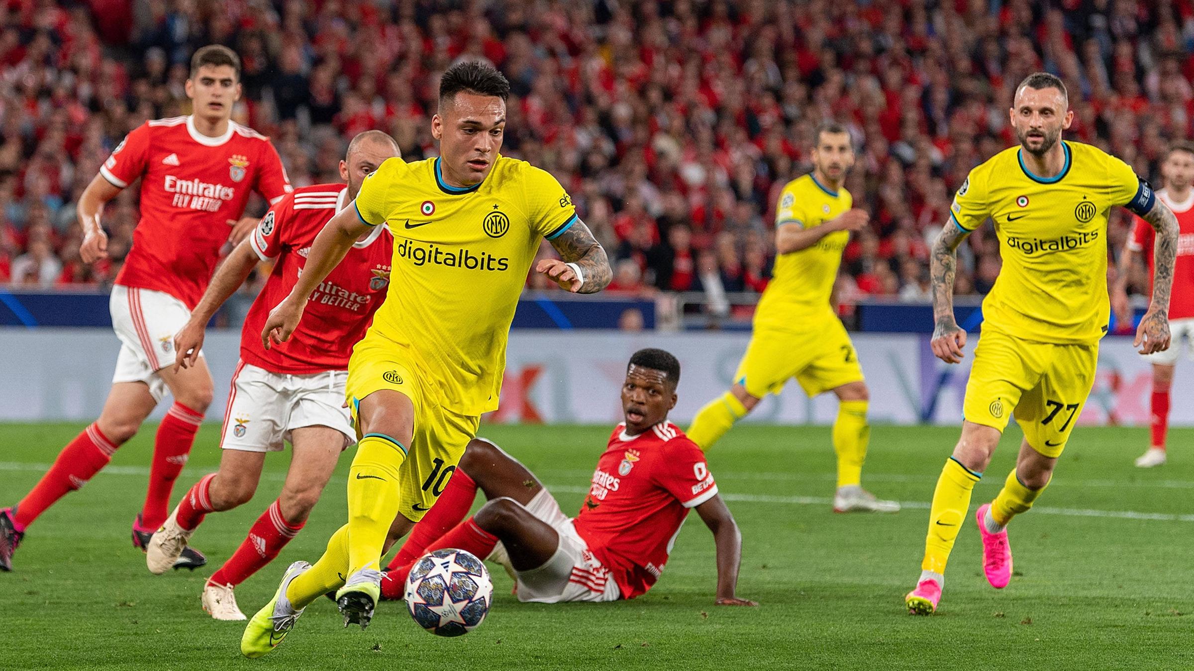 Lautaro Martinez (Inter Mailand) während des Viertelfinal-Hinspiels der UEFA Champions League am 11.04.2023.