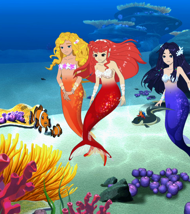 Emma, Rikki und Cleo treffen unter Wasser die beiden Clownfische.
