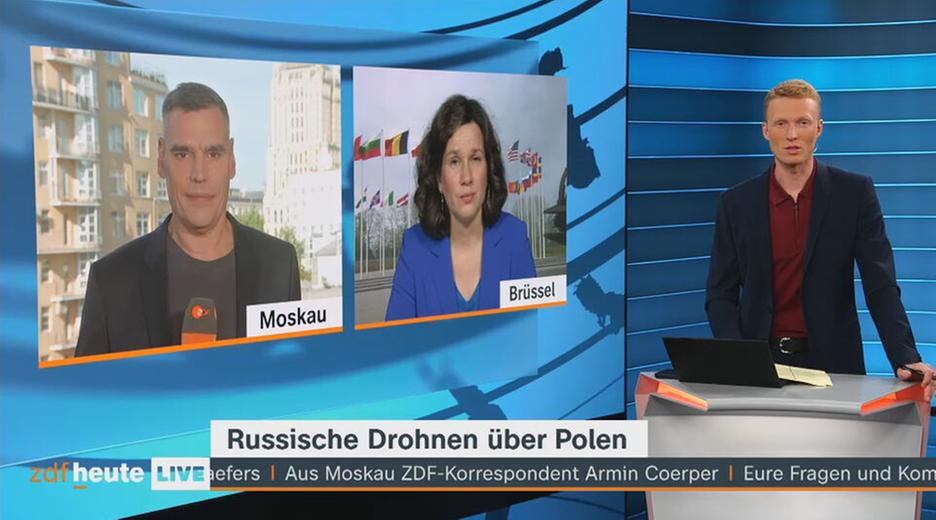 ZDF-Korrespondenten Armin Coerper und Isabelle Schaefers 