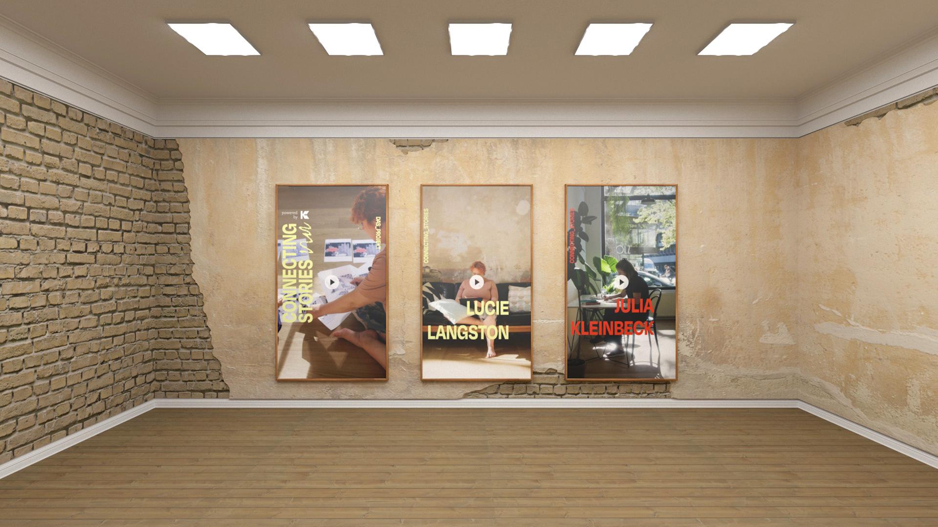 Raum in der Ausstellung Connecting Stories