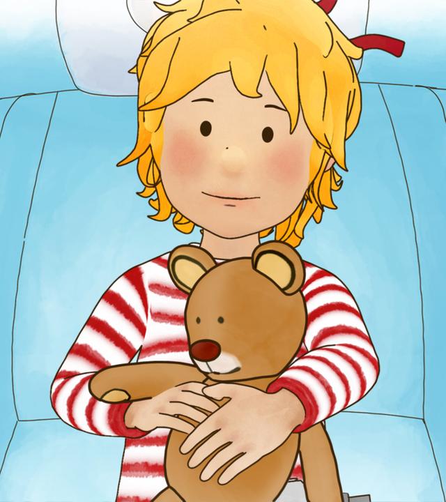 Conni ist nervös auf ihrem ersten Flug.