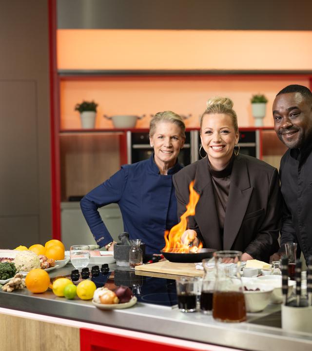 Cornelia Poletto, Zora Klipp und Nelson Müller