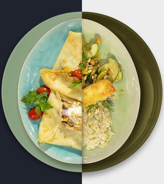 Crêpes vs. Zitrus-Pastasotto