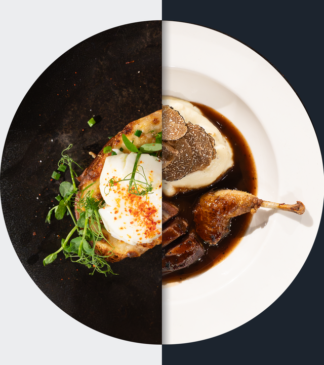 Croque Madame vs. Konfierte Taubenkeule