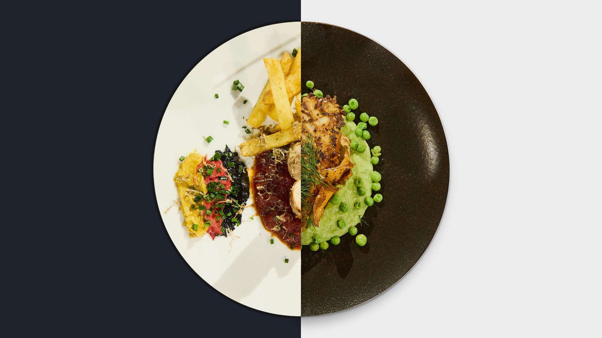 Currywurst vs. Erbsenpüree