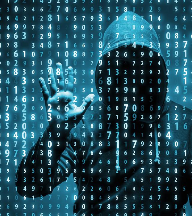 Symbolbild Hacker - Zahlenvorhang