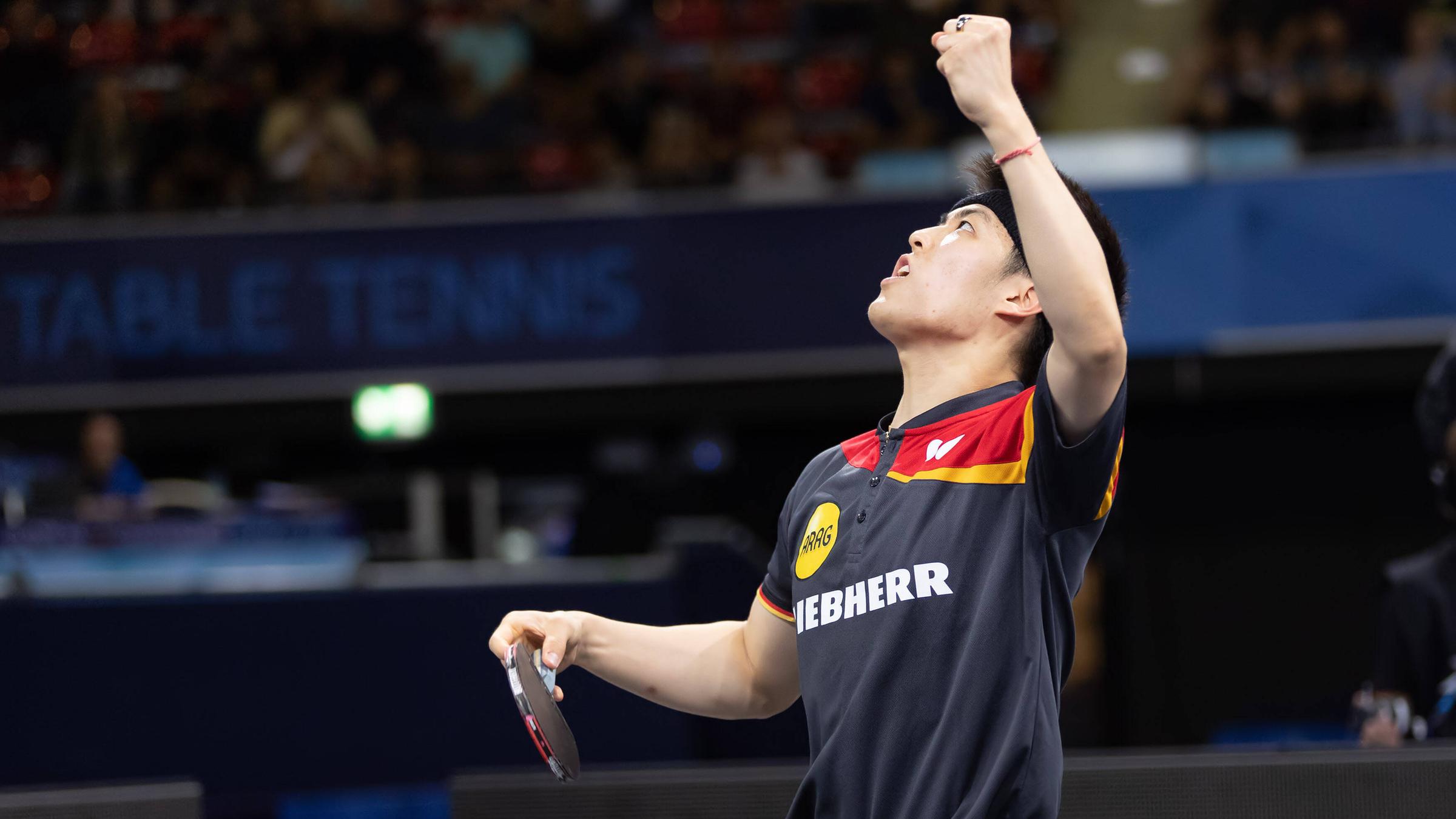 Tischtennis Europameisterschaften Dang Qui (Deutschland) hat das Halbfinale gewonnen und steht im Finale.