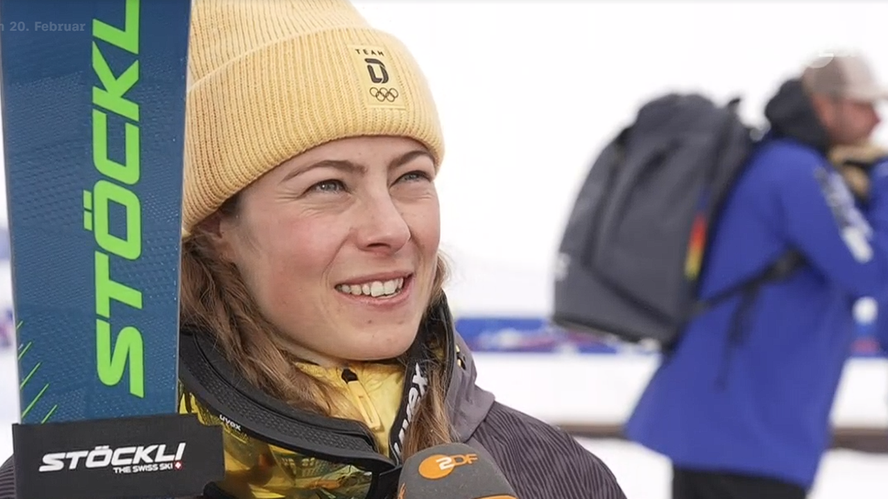 Daniela Maier im Interview am 20.02.2026 in Livigno.