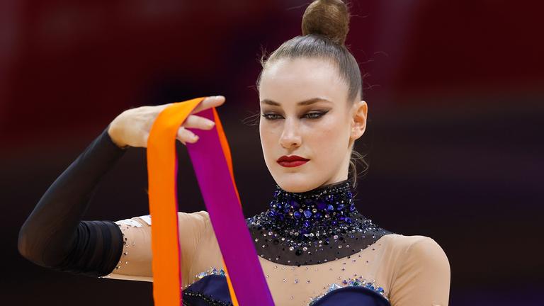 Darja Varfolomeev im Wettkampf 