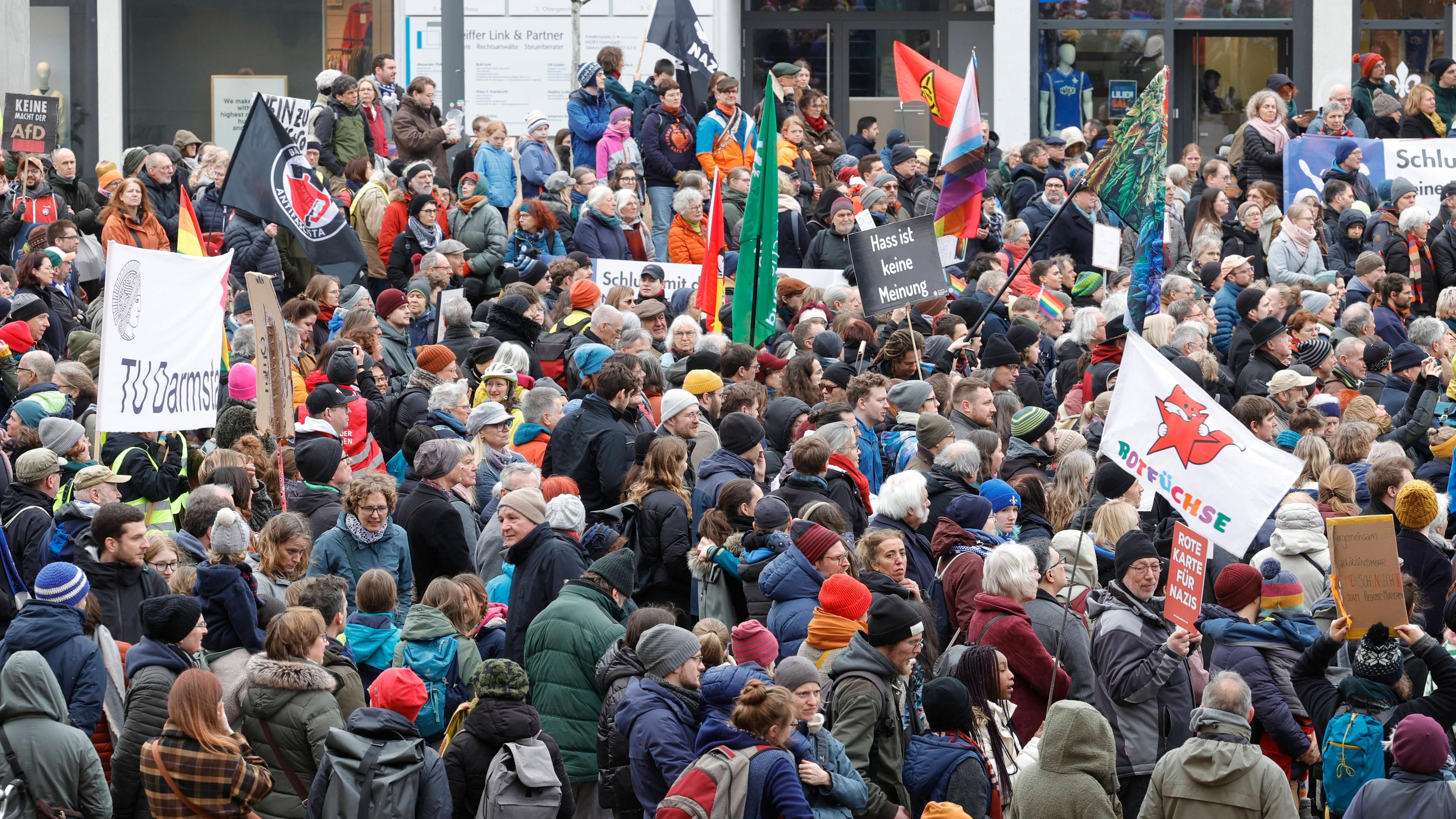 Demo gegen Rechtsextremismus Darmstadt