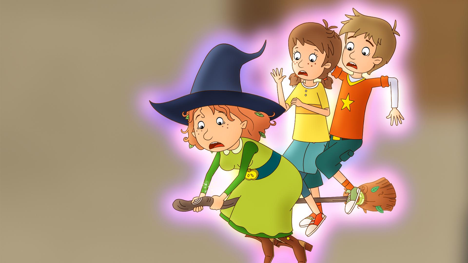 Petronella schaut heimlich bei der Lieblings-TV-Serie von Maike Kuchenbrand zu.