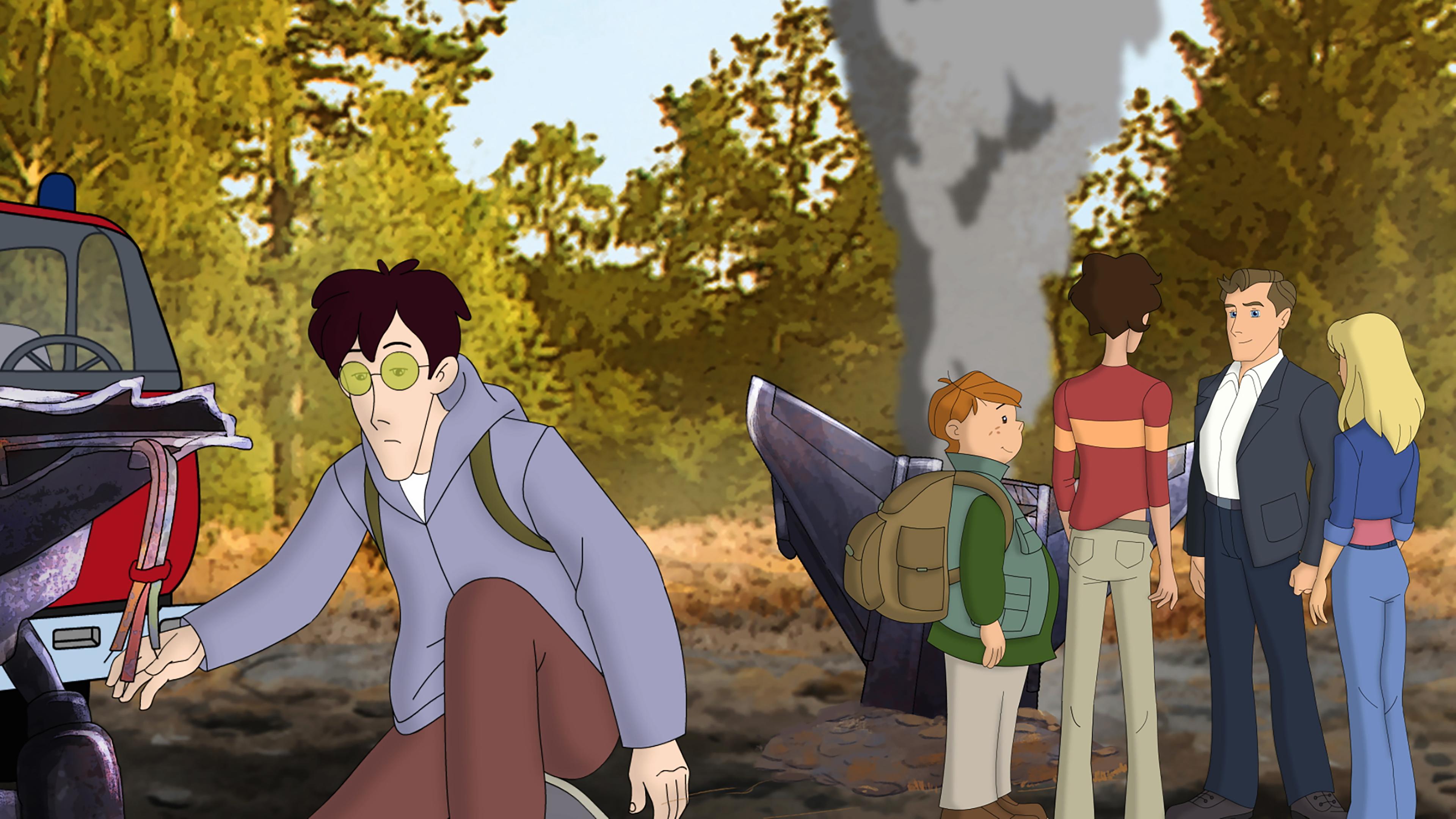 TKKG untersucht ein abgestürztes Flugzeug.