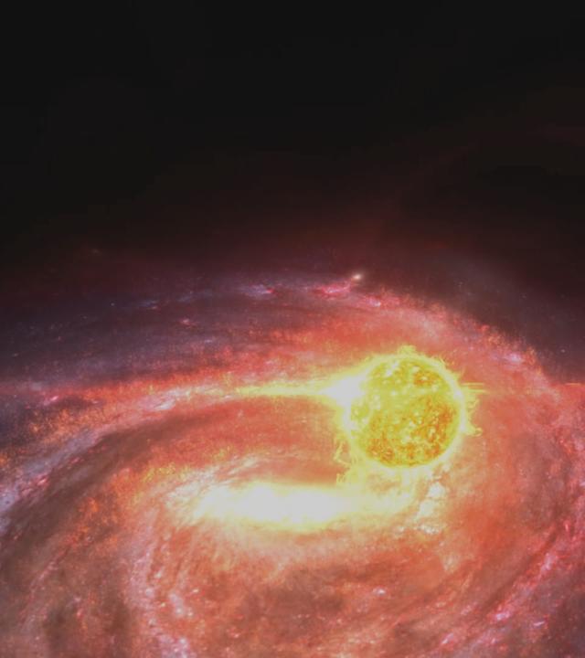 "Das Universum - Eine Reise durch Raum und Zeit: Der interstellare Raum": Ein heller Stern im interstellaren Raum.
