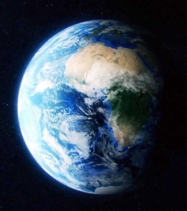 "Das Universum - Eine Reise durch Raum und Zeit Folge: Die ersten Ozeane": Erdaufnahme.