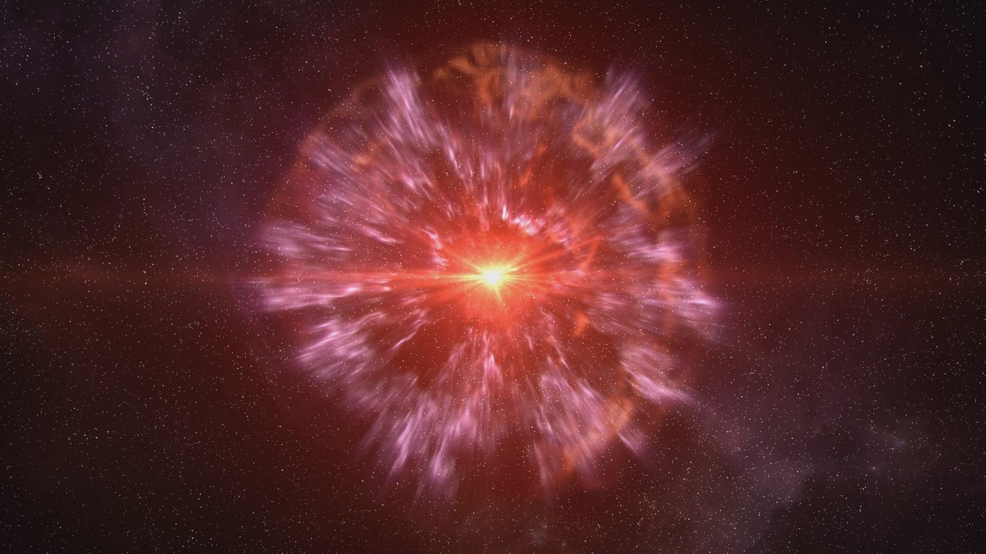 "Das Universum - Eine Reise durch Raum und Zeit: Sternenexplosion": Supernova im Kosmos.